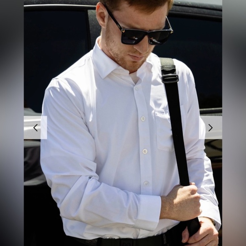 Dixxon Bamboo Long Sleeve Button Down Shirt White 5X